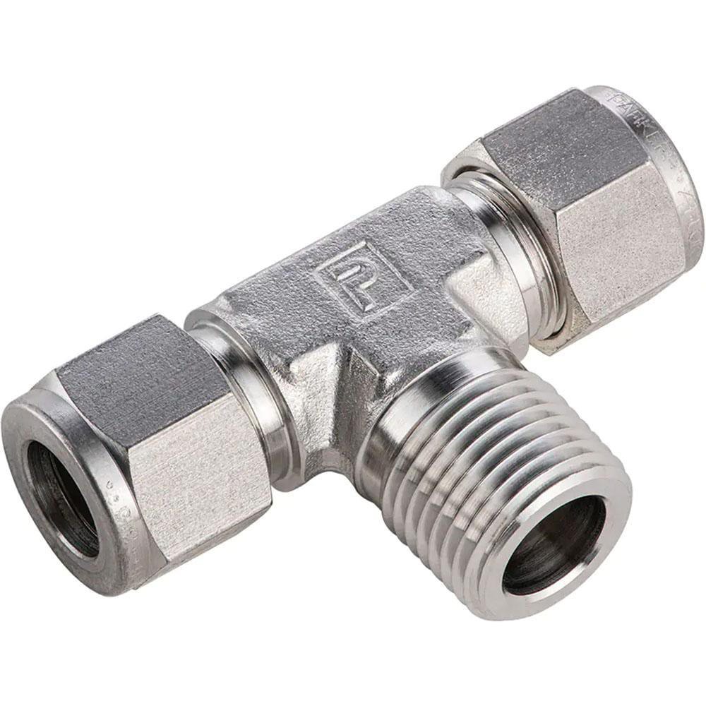 Compression Tube Male Branch Tee: 1/8-27